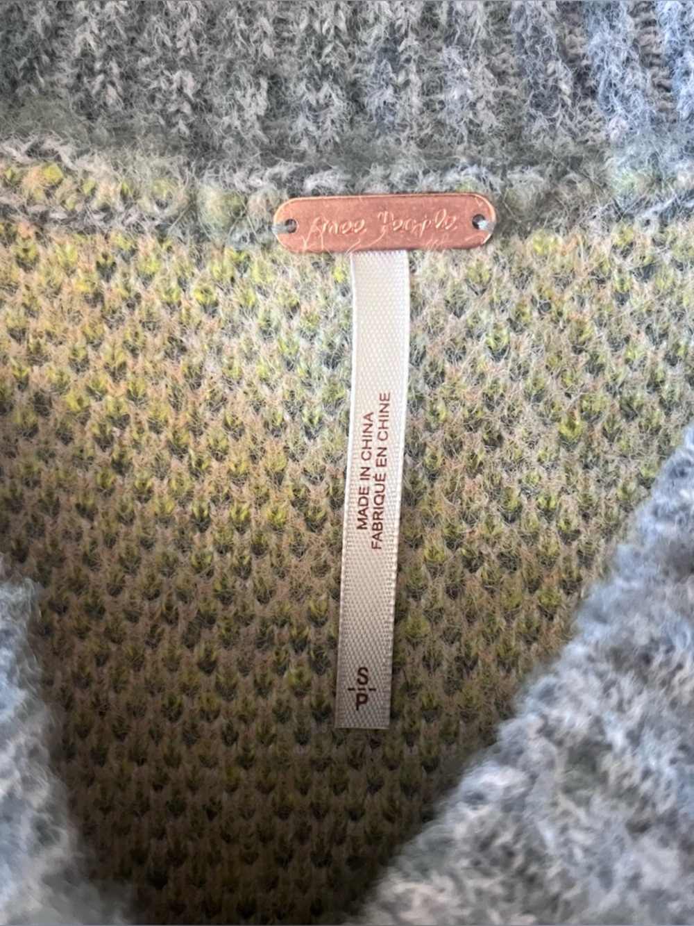 Free People Quinn Sweater Vest Stormy Spring Combo Small - Picture 11 of 11